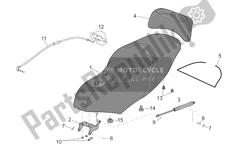 Alle onderdelen voor de Zadel Unit van de Aprilia Atlantic 500 2001