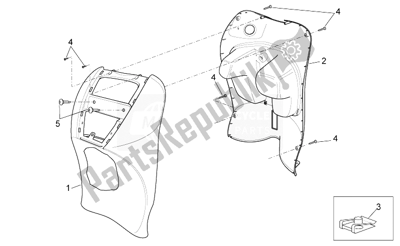 Toutes les pièces pour le Corps Avant Iii du Aprilia Scarabeo 50 4T 4V NET 2010