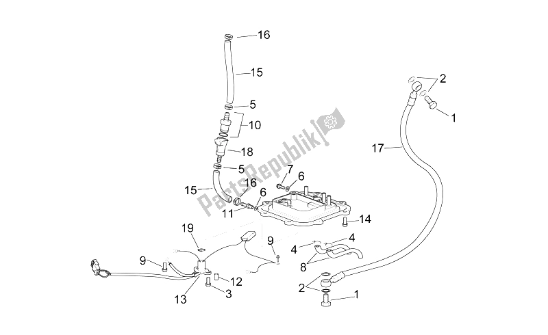 All parts for the Fuel Pump Ii of the Aprilia RSV Mille 1000 1998