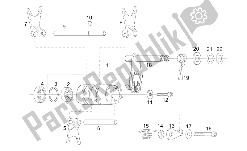 All parts for the Grip Shift of the Aprilia Classic 125 1995