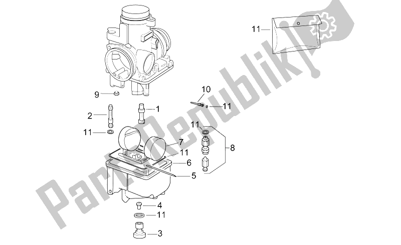 All parts for the Carburettor Iii of the Aprilia RS 125 1999