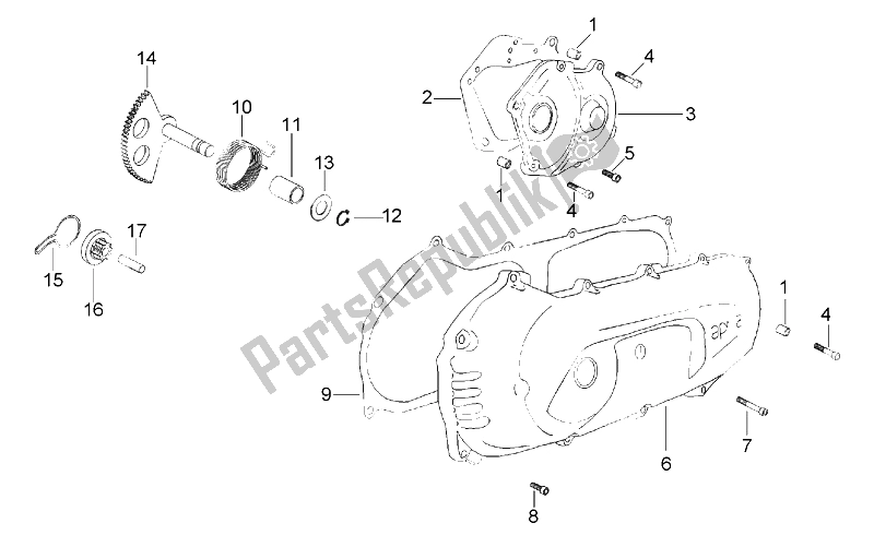 Toutes les pièces pour le Couvertures - Kick Starter du Aprilia Scarabeo 50 2T ENG Minarelli 1998