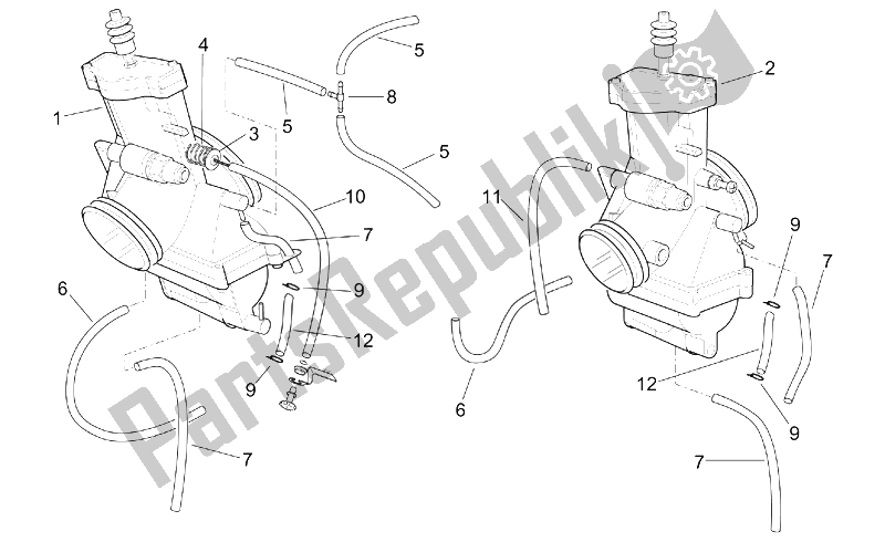 Alle Teile für das Vergaser I des Aprilia RS 250 1995