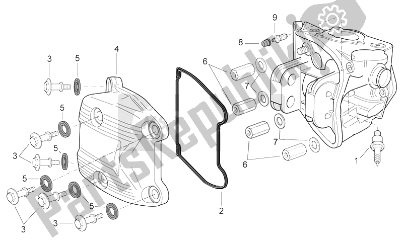 Toutes les pièces pour le Couvre-chef Cpl. Du Aprilia Scarabeo 400 492 500 Light 2006