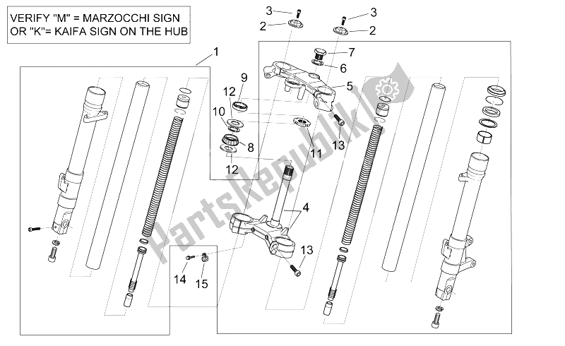 Todas las partes para Horquilla Delantera I de Aprilia RS 50 1999