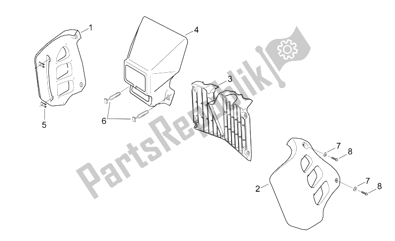 All parts for the Front Body Ii - Enduro of the Aprilia RX 50 1995