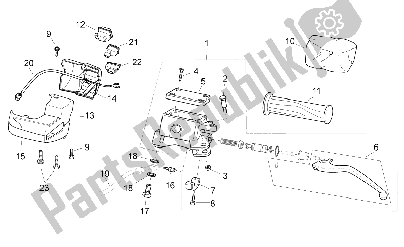 Todas las partes para Lh Controles de Aprilia Atlantic 300 2010