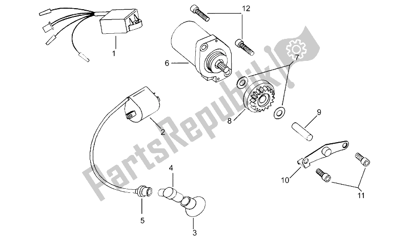 Todas las partes para Motor De Arranque de Aprilia SR Viper 50 1994