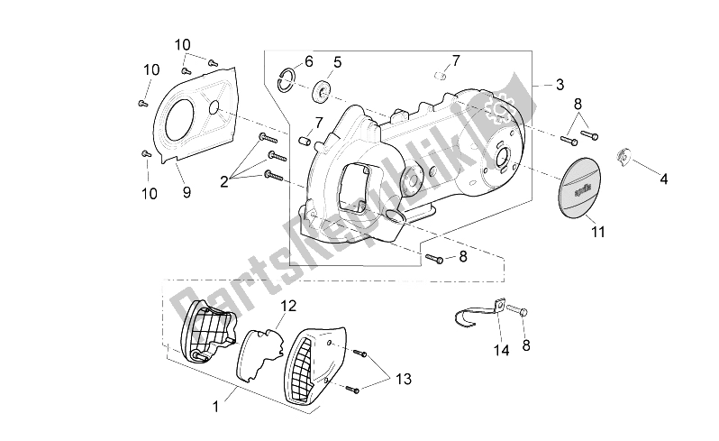 Toutes les pièces pour le Couvercle De Variateur du Aprilia Atlantic 300 2010