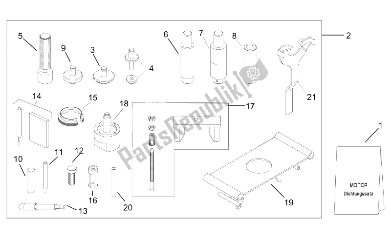 Toutes les pièces pour le Outils Spéciaux du Aprilia Leonardo 125 150 1996