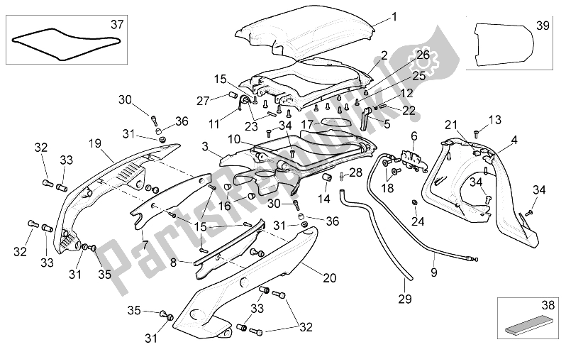 All parts for the Front Body Ii of the Aprilia Pegaso Strada Trail 650 IE 2005