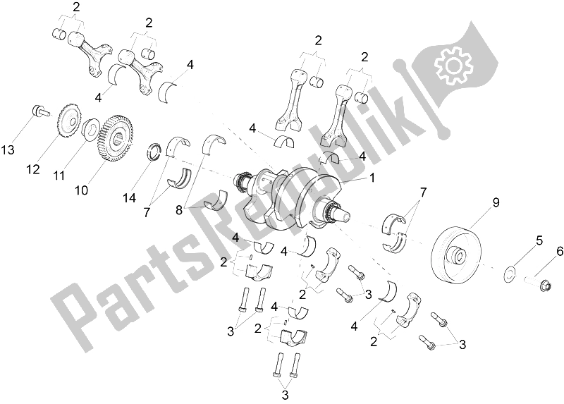 All parts for the Drive Shaft of the Aprilia RSV4 Racing Factory L E 1000 2015