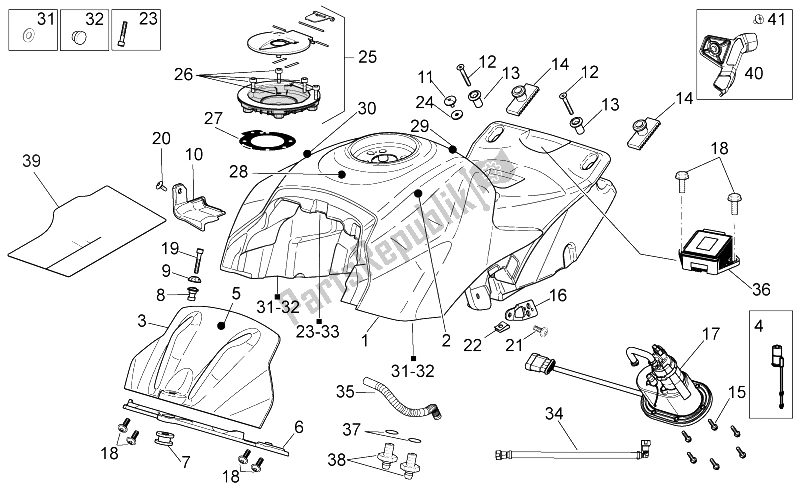 Alle onderdelen voor de Benzinetank van de Aprilia RSV4 Aprc R ABS 1000 2013