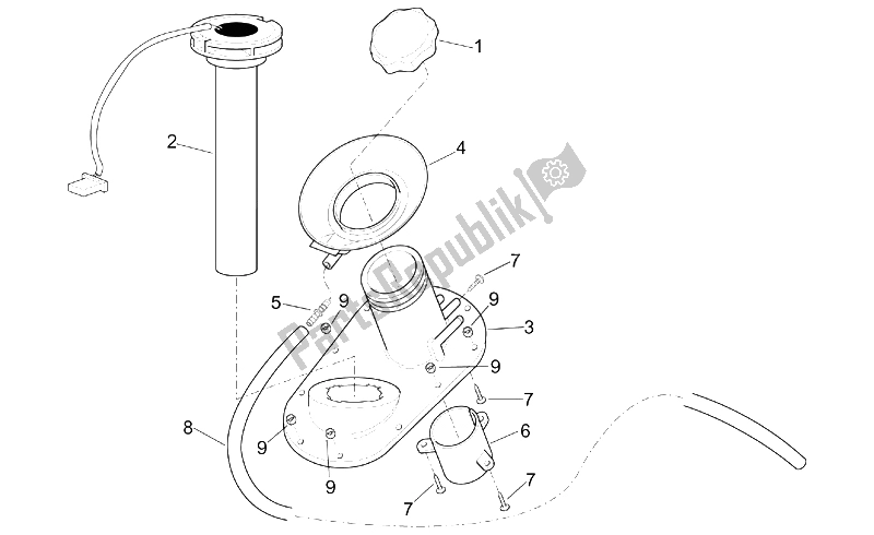 All parts for the Fuel Level Sensor of the Aprilia Leonardo 250 ENG Yamaha 1999