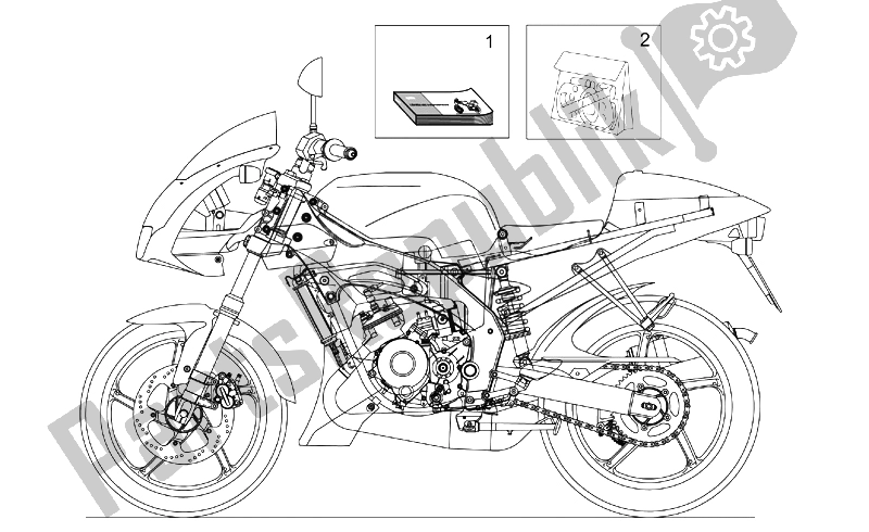 Alle Teile für das Handbücher Und Aufkleber Von Op des Aprilia RS 50 Tuono 2003