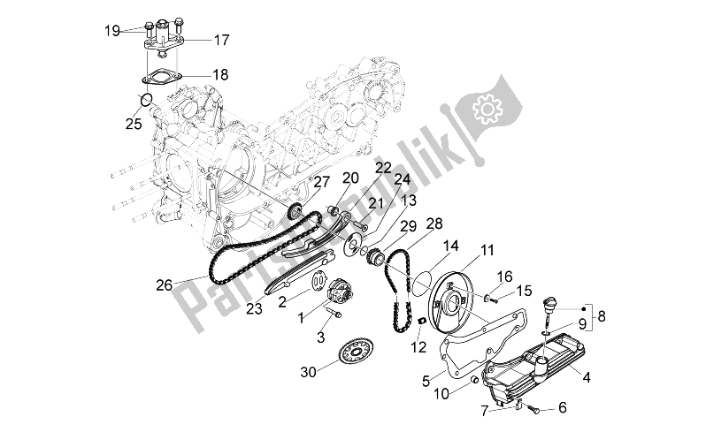 Tutte le parti per il Pompa Dell'olio del Aprilia Sport City ONE 125 4T E3 2008