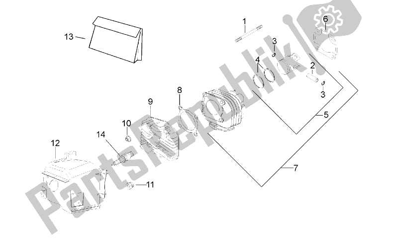 Todas las partes para Cabeza De Cilindro de Aprilia SR 50 AIR WWW 1997