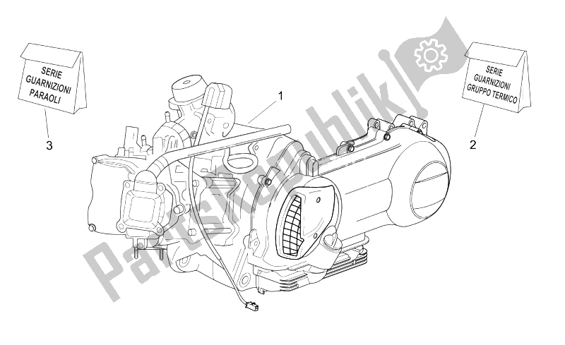 Toutes les pièces pour le Moteur du Aprilia Atlantic 125 250 2006