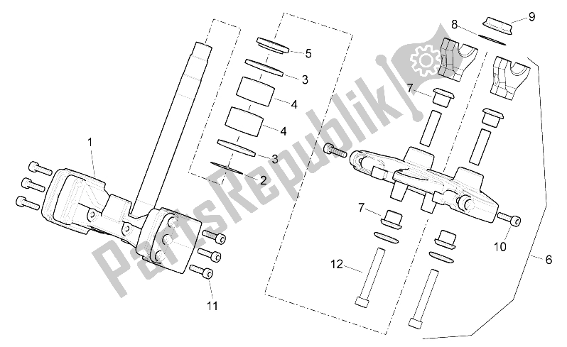 Toutes les pièces pour le Version De Direction du Aprilia Pegaso Strada Trail 650 IE 2005