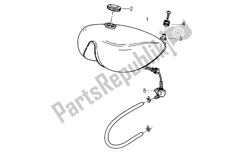 All parts for the Fuel Tank of the Aprilia Classic 50 1992