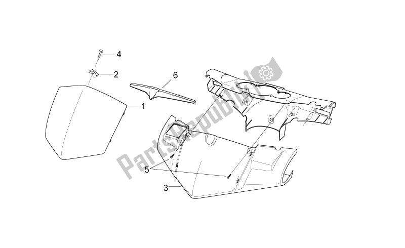 All parts for the Front Body I - Frontal Shield of the Aprilia Sonic 50 AIR 1998