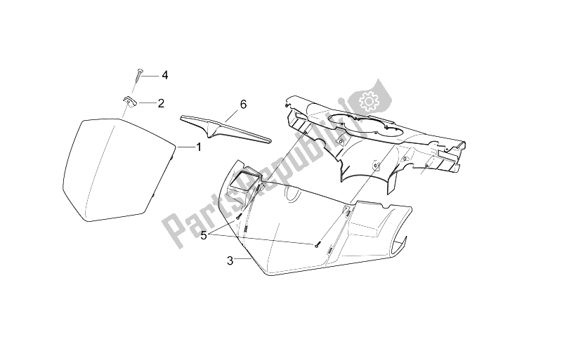 Toutes les pièces pour le Corps Avant I - Bouclier Frontal du Aprilia Sonic 50 AIR 1998