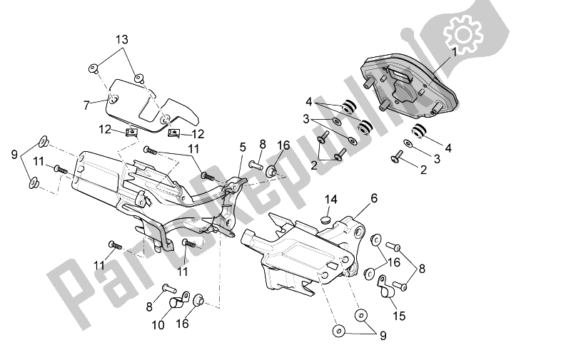 Alle onderdelen voor de Dashboard van de Aprilia RSV4 Aprc R 1000 2011