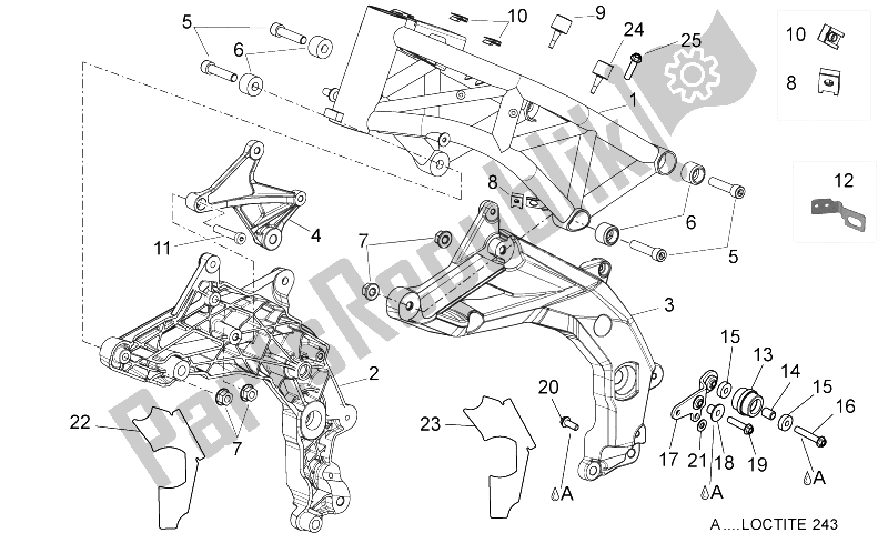 Alle Teile für das Rahmen I des Aprilia Dorsoduro 750 ABS USA 2015