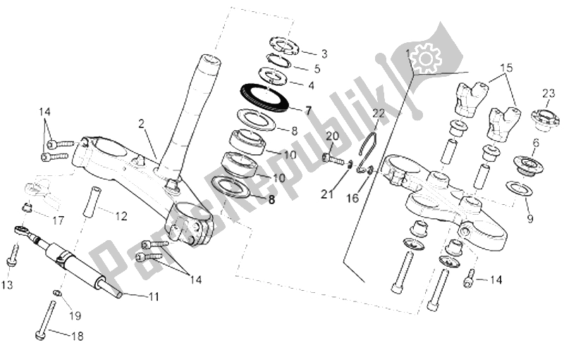 All parts for the Steering of the Aprilia RSV Tuono 1000 2006