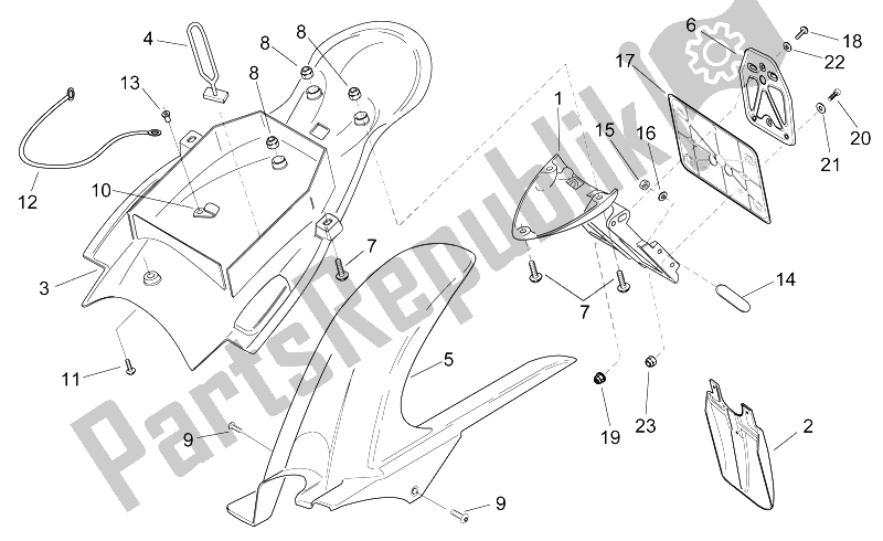 Wszystkie części do Nadwozie Tylne Ii Aprilia RS 50 1999