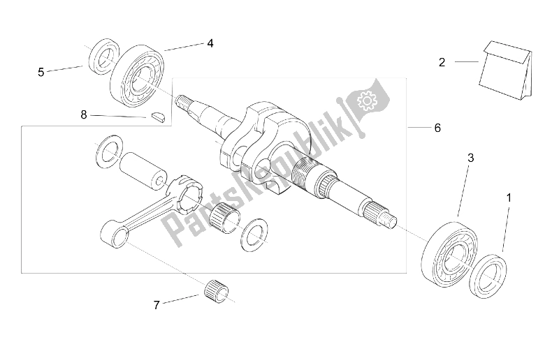 Alle Teile für das Antriebswelle des Aprilia SR 50 H2O NEW DI Tech 2004