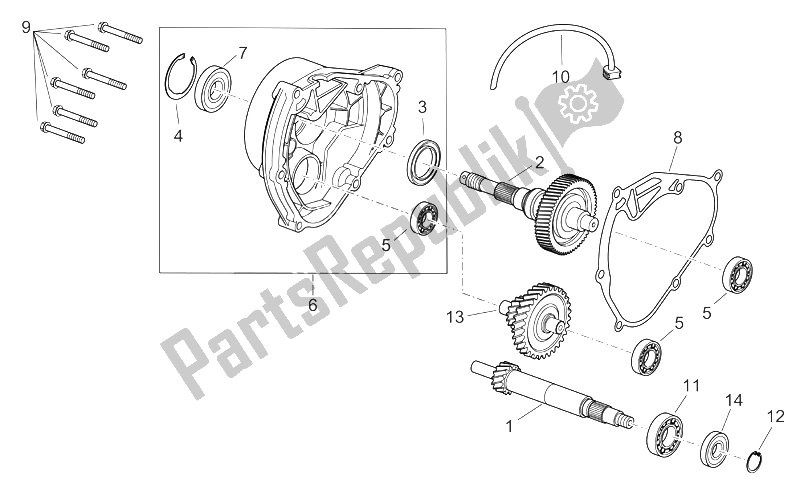 All parts for the Transmission of the Aprilia Scarabeo 125 250 E2 ENG Piaggio 2004