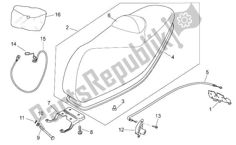 Toutes les pièces pour le Selle du Aprilia Atlantic 125 250 2006