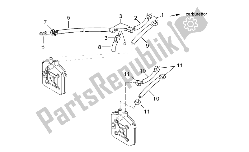 Alle Teile für das Zylinderkopf Ii des Aprilia SR 50 H2O 1997