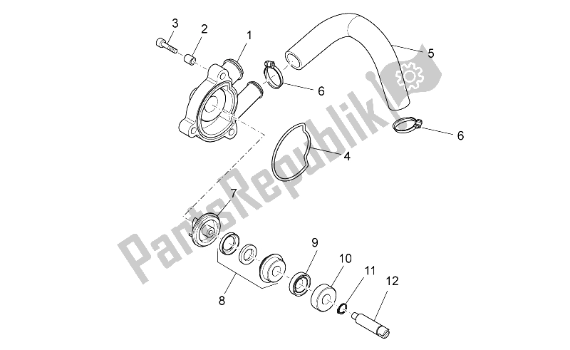 Toutes les pièces pour le Pompe à Eau du Aprilia Scarabeo 125 200 IE Light 2009