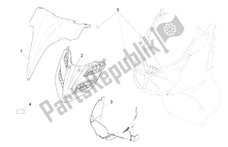 All parts for the Front Body - Front Cover of the Aprilia Sport City Street 300 4T 4V E3 2012