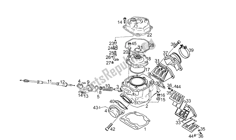 Todas las partes para Cilindro de Aprilia RS 125 1995