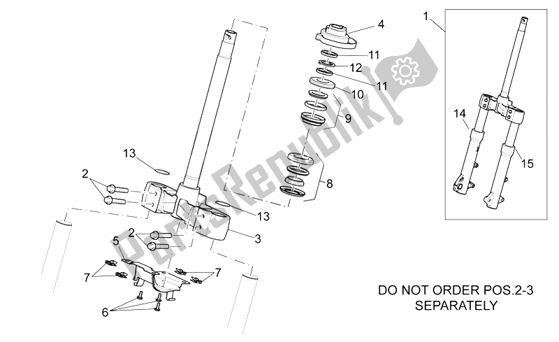 Tutte le parti per il Forcella Anteriore I del Aprilia Scarabeo 300 Light E3 2009