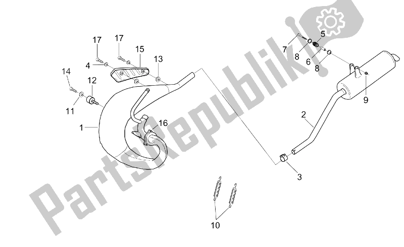 Toutes les pièces pour le Tuyau D'échappement du Aprilia RX 50 Racing 2003