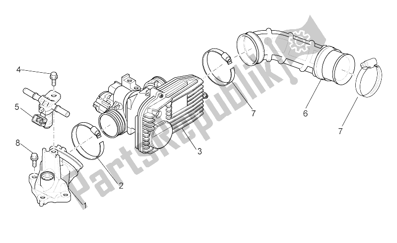 Tutte le parti per il Corpo Farfallato del Aprilia Atlantic 300 2010