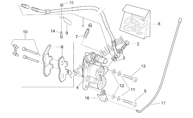 Toutes les pièces pour le étrier De Frein Avant du Aprilia RX 50 Racing 2003