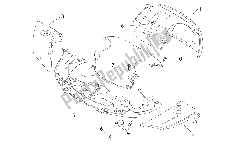 Toutes les pièces pour le Corps Avant I du Aprilia Area 51 1998