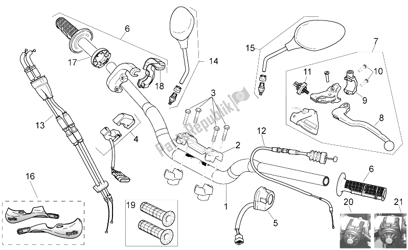 Toutes les pièces pour le Les Contrôles du Aprilia RXV SXV 450 550 Pikes Peak 2009