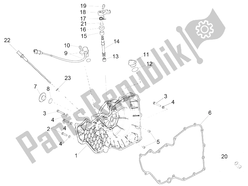 All parts for the Kupplungsdeckel of the Aprilia RSV4 RR 1000 2015