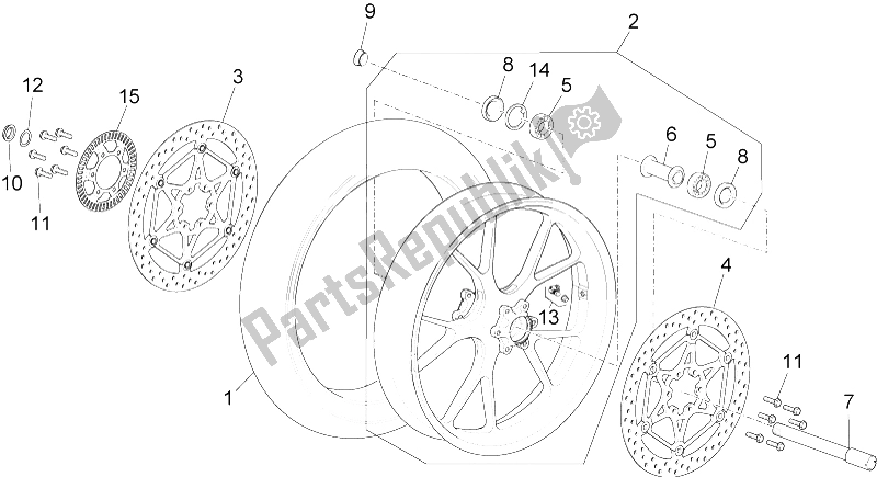 Todas las partes para Rueda Delantera de Aprilia RSV4 Racing Factory L E 1000 2015