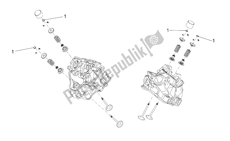 All parts for the Valves Pads of the Aprilia SXV 450 550 2009