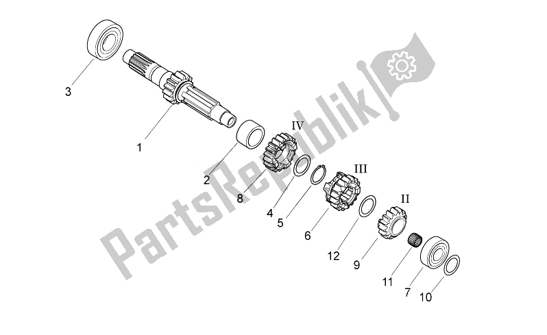 Toutes les pièces pour le Arbre De Transmission Primaire du Aprilia MXV 450 Cross 2008