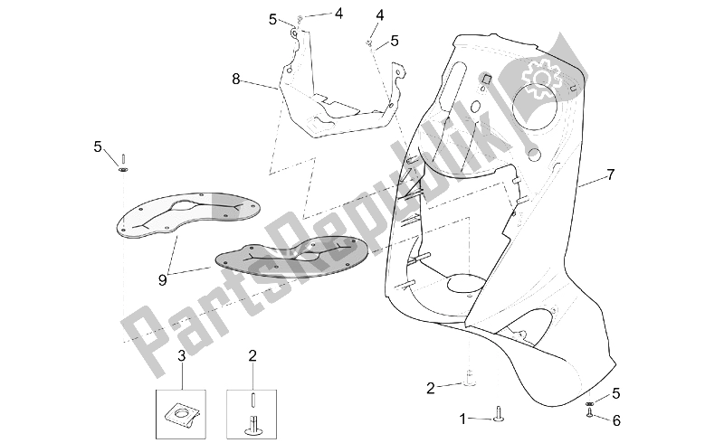 Toutes les pièces pour le Corps Avant - Bouclier du Aprilia Leonardo 125 150 1999