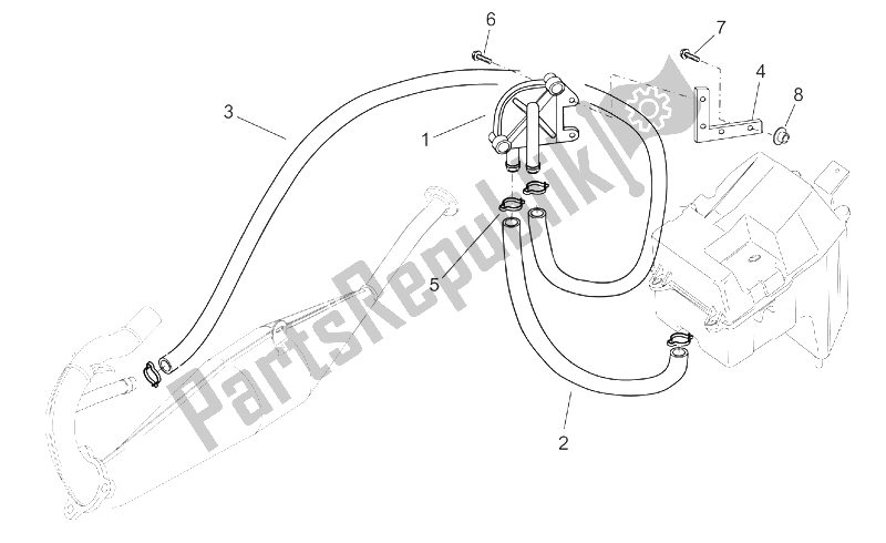 All parts for the Secondary Air of the Aprilia RS 50 Tuono 2003