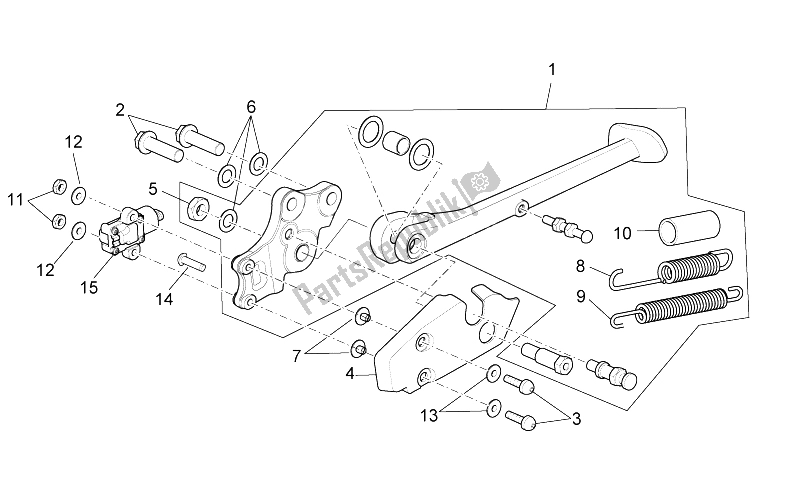 Toutes les pièces pour le Béquille Centrale du Aprilia RSV4 Aprc R ABS 1000 2013